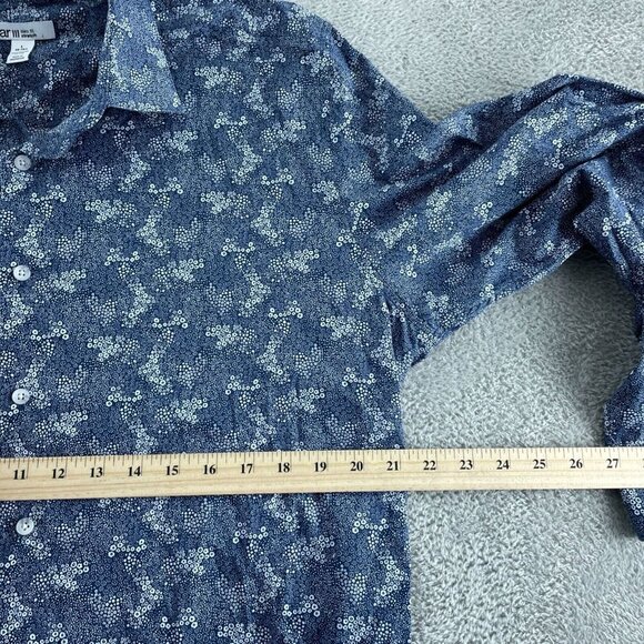 Bar III Slim Fit Stretch Mens Organic Cotton Long Button-Up Shirt Size L 2003 - Picture 6 of 8